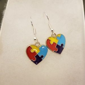 Supporting Autism earrings handmade
